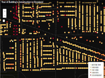 Cleveland Building Ages Map